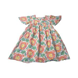 MINI BODEN Girls 9/10Y Floral Cotton‎ Flutter Sleeve Daisy Dress Summer